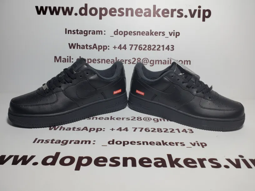 Supreme x Air Force 1 Low Black CU9225-001