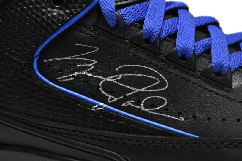 Off White x Air Jordan 2 Retro Low SP Black and Varsity Roy  DJ4375-004