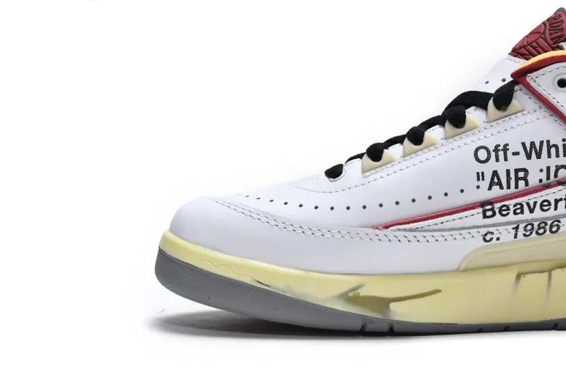 Off White x Air Jordan 2 Retro Low SP White and Varsity Red DJ4375-106