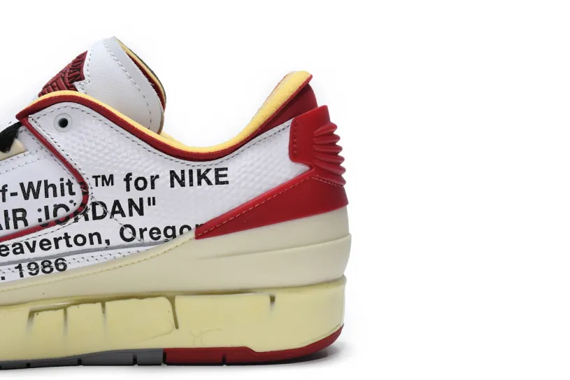 Off White x Air Jordan 2 Retro Low SP White and Varsity Red DJ4375-106
