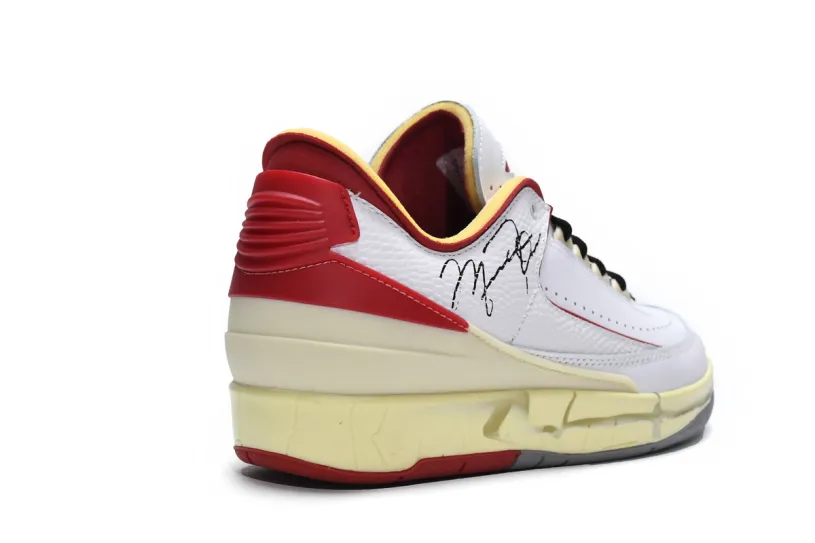Off White x Air Jordan 2 Retro Low SP White and Varsity Red DJ4375-106