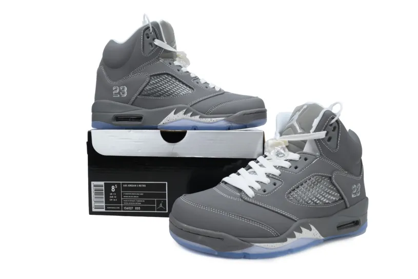 Air Jordan Retro 5 Plaid Retro 'Wolf Grey' 136027-005
