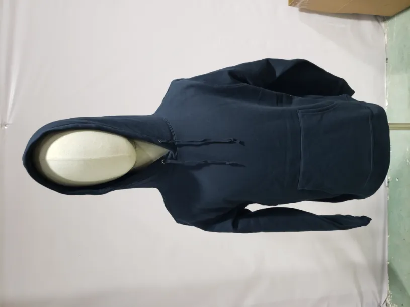 Supreme Satin Appliqué Hoodie Sweatshirt Navy Blue