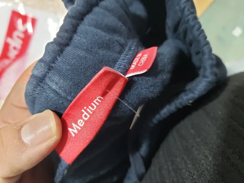 Supreme Satin Applique Sweatpant Navy Blue