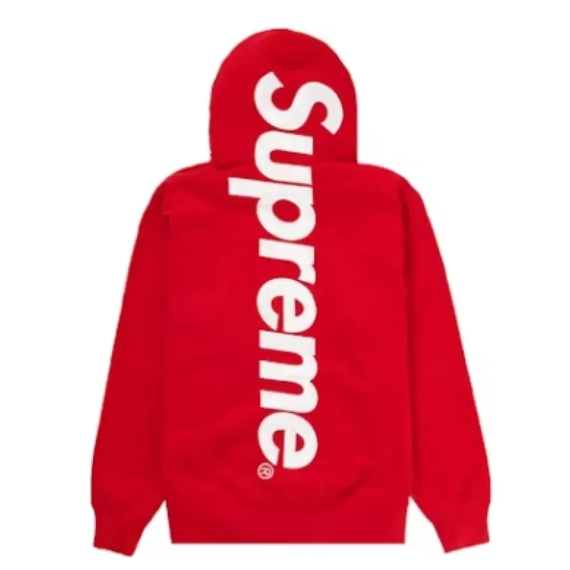 Supreme Satin Appliqué Hoodie Sweatshirt Red