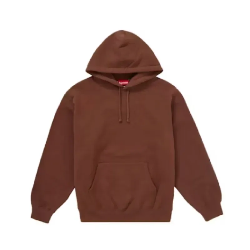 Supreme Satin Appliqué Hoodie Sweatshirt Brown