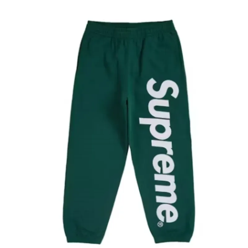 Supreme Satin Applique Sweatpant Dark Green