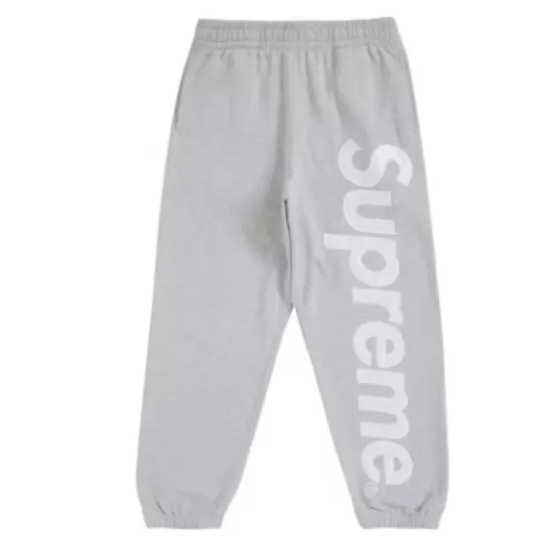 Supreme Satin Applique Sweatpant Grey