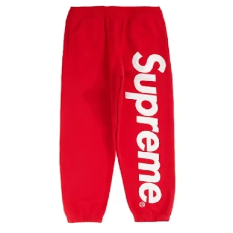 Supreme Satin Applique Sweatpant Red